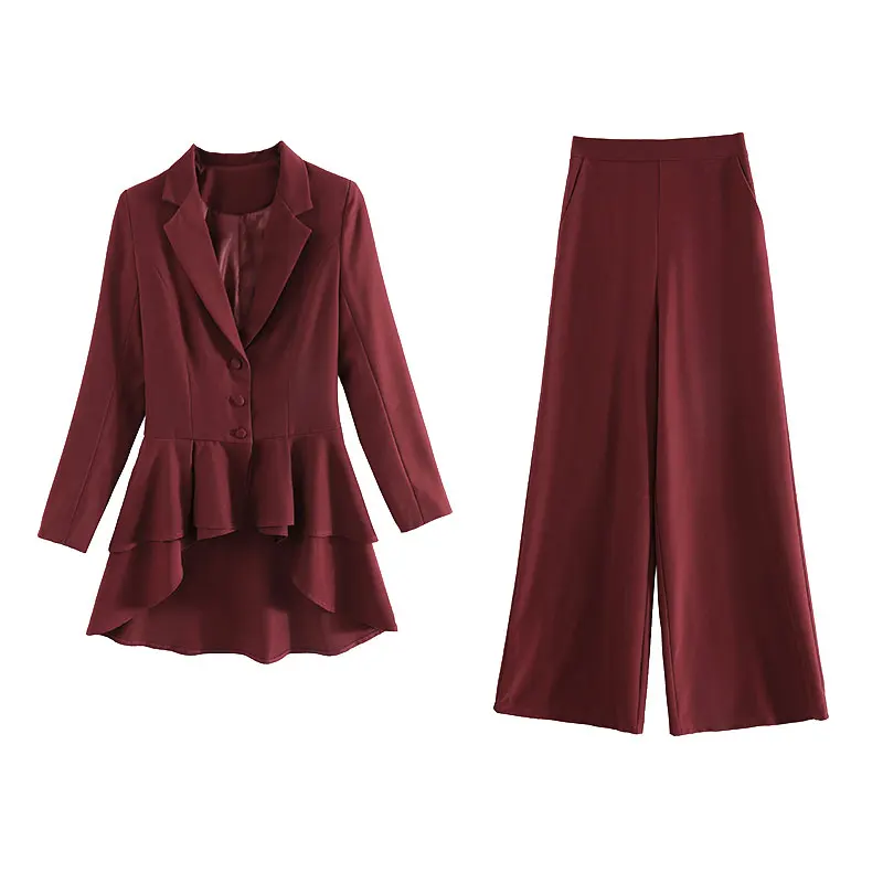 Suit 2020 new early autumn ruffled suit wide-leg pants Western style small suit fashionable light mature two-piece suit
Suit 2020 new early autumn ruffled suit wide-leg pants Western style small suit fashionable light mature two-piece suit