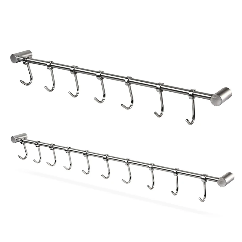 Kitchen Rail Rack Wall Mounted Utensil Hanging Rack Stainless Steel Hanger Hooks for Kitchen Tools Pot Towel
Kitchen Rail Rack Wall Mounted Utensil Hanging Rack Stainless Steel Hanger Hooks for Kitchen Tools Pot Towel