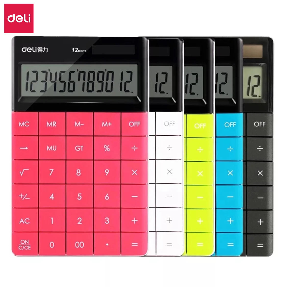 

2023 Deli Desktop Calculator Universal Programer 12 digits dual power fashion style business school supplies office calculators