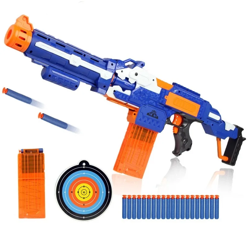 Electric Soft Bullet Gun Toys Bursts Shooting Toy Nerfed Sniper Rifle Kids Boy Birthday Gift | Игрушки и хобби