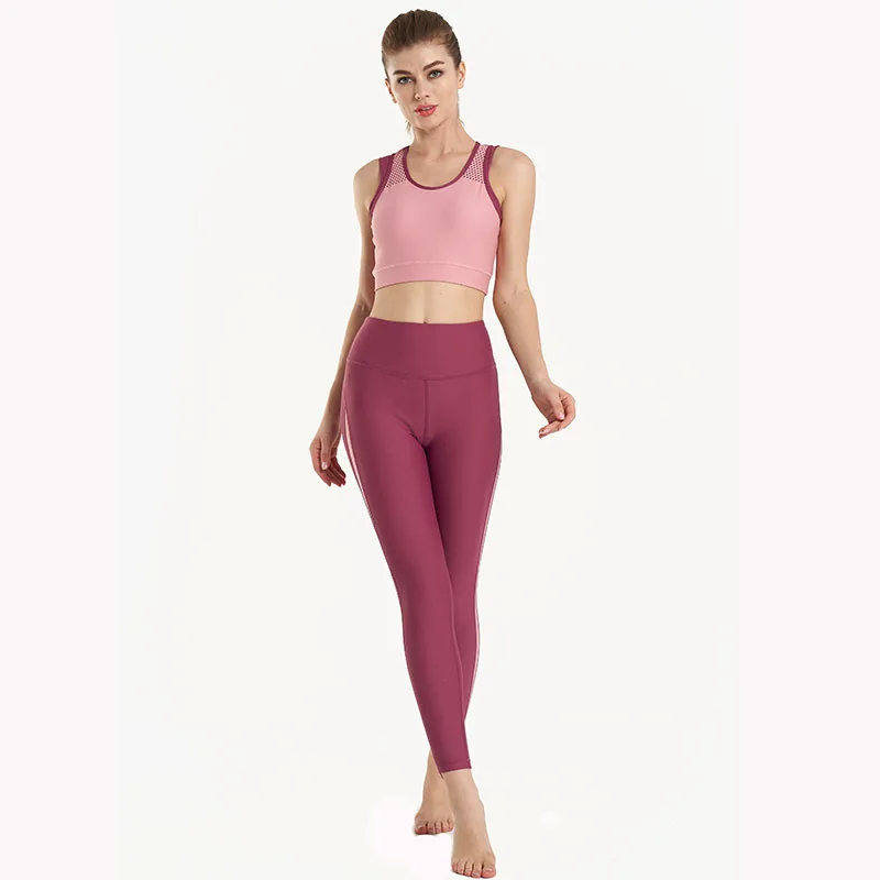 2020 Women Yoga Suit Yoga Clothes Mesh Back Sweat-Absorbent Splice Tight Elastic Two-Piece Sports Fitness Gym Yoga Set wear
2020 Women Yoga Suit Yoga Clothes Mesh Back Sweat-Absorbent Splice Tight Elastic Two-Piece Sports Fitness Gym Yoga Set wear