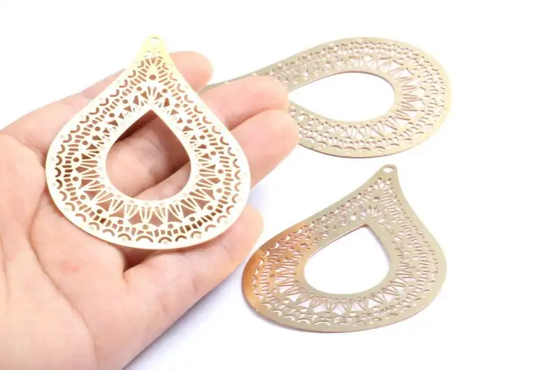 Raw Brass Marquise Shaped Earrings Charms - Raw Brass Hallow Out Earring Charms - 6Pcs/Lot - 70x50.4x0.3mm - JJA4127
Raw Brass Marquise Shaped Earrings Charms - Raw Brass Hallow Out Earring Charms - 6Pcs/Lot - 70x50.4x0.3mm - JJA4127