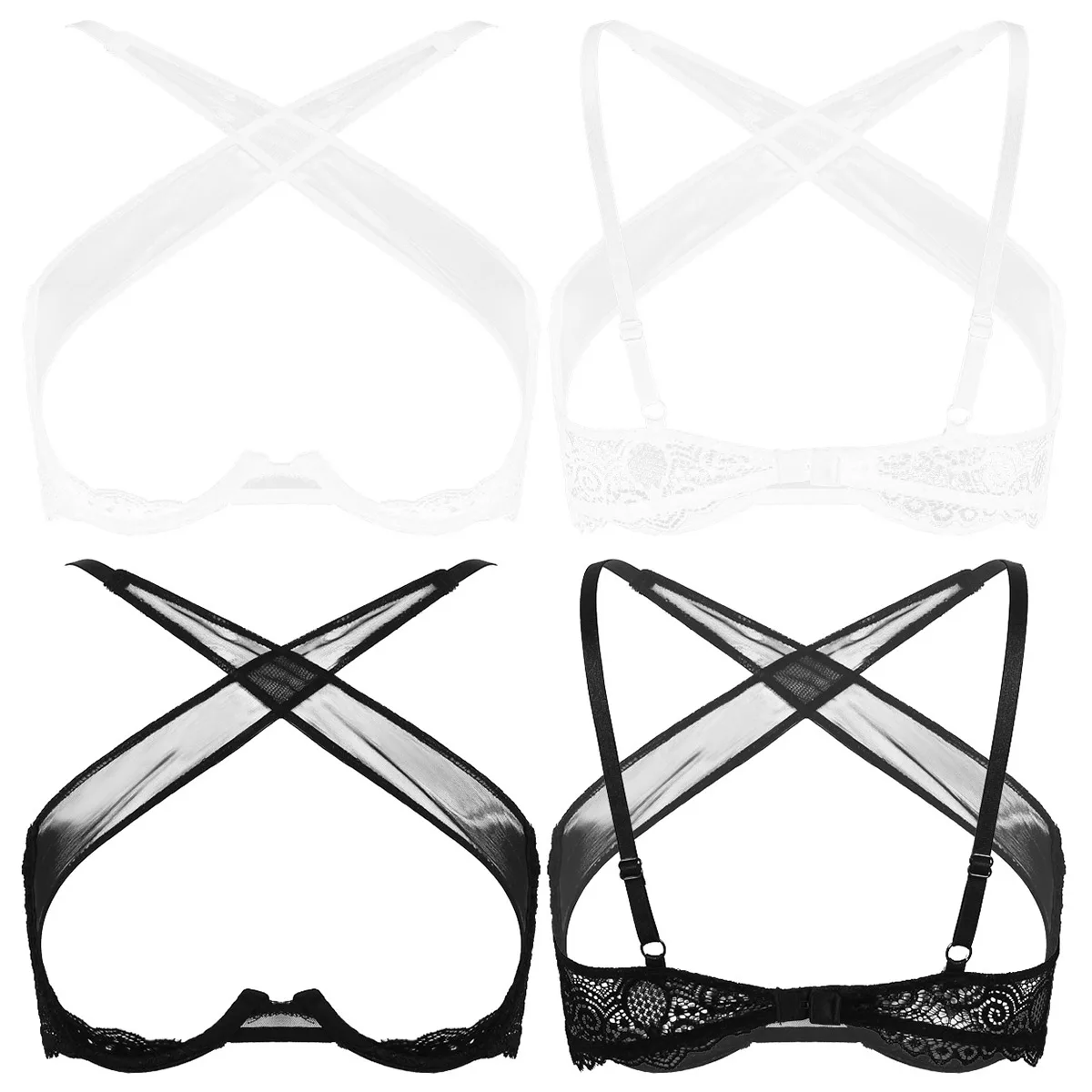 Sexy Lingerie See Through Sheer Mesh Underwired Bra Bralette Crisscross Hollow Out Breast Bra Top Exotic Bras Womens Underwear
Sexy Lingerie See Through Sheer Mesh Underwired Bra Bralette Crisscross Hollow Out Breast Bra Top Exotic Bras Womens Underwear