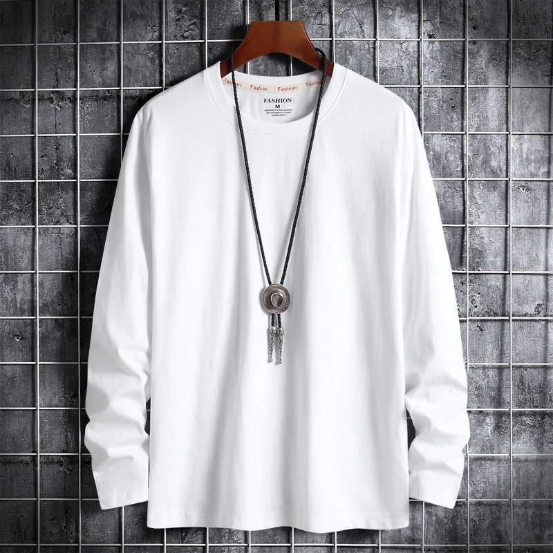 100% Cotton 2021 Autumn Spring Fashion Oversized White Black Tshirt Men's Long Sleeve Casual O Neck T-Shirt For Man TOP TEES
100% Cotton 2021 Autumn Spring Fashion Oversized White Black Tshirt Men's Long Sleeve Casual O Neck T-Shirt For Man TOP TEES