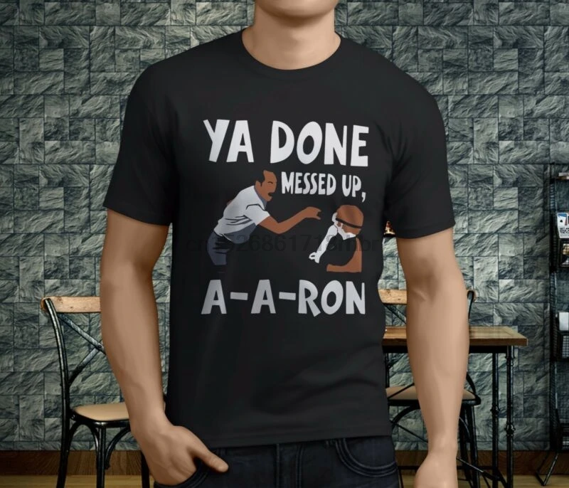 AARON Mens Black DONE MESSED UP New Popular YA T-Shirt S-3XL
AARON Mens Black DONE MESSED UP New Popular YA T-Shirt S-3XL