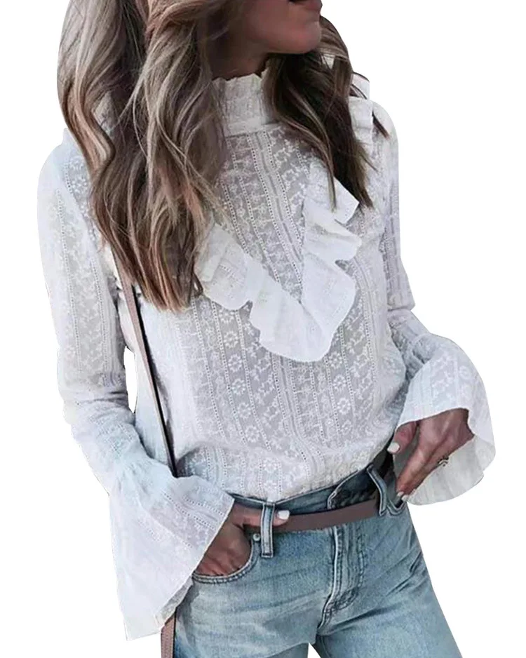 European Style Long Sleeve Shirt Womans Sweet Woman Blouse 2020 Female Pullover Woman Top
European Style Long Sleeve Shirt Womans Sweet Woman Blouse 2020 Female Pullover Woman Top