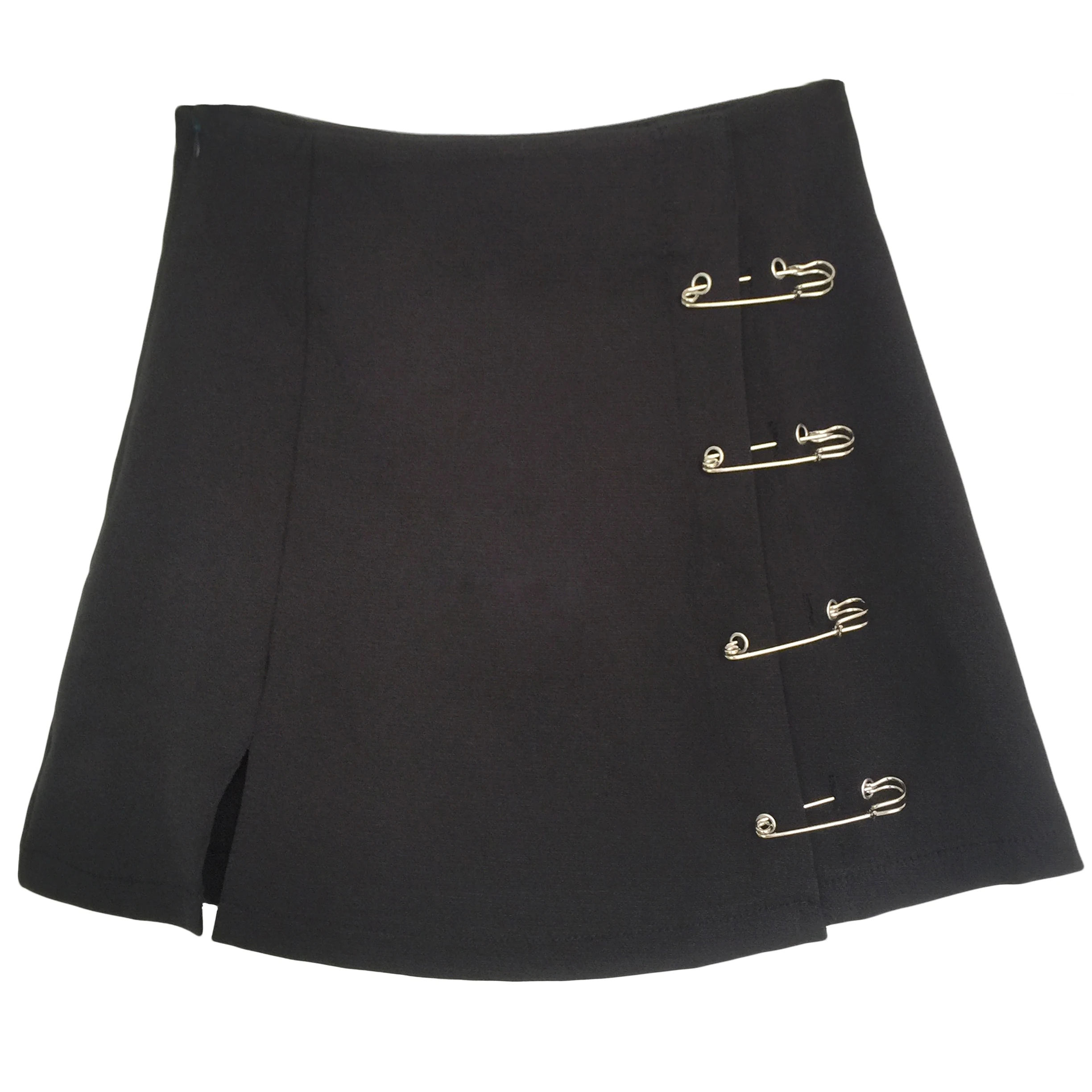Flectit Punk Rock Style Safety Pin A-Line Mini Skirt with Side Split High Waisted Collins Skirt Women Harajuku Street Wear
Flectit Punk Rock Style Safety Pin A-Line Mini Skirt with Side Split High Waisted Collins Skirt Women Harajuku Street Wear