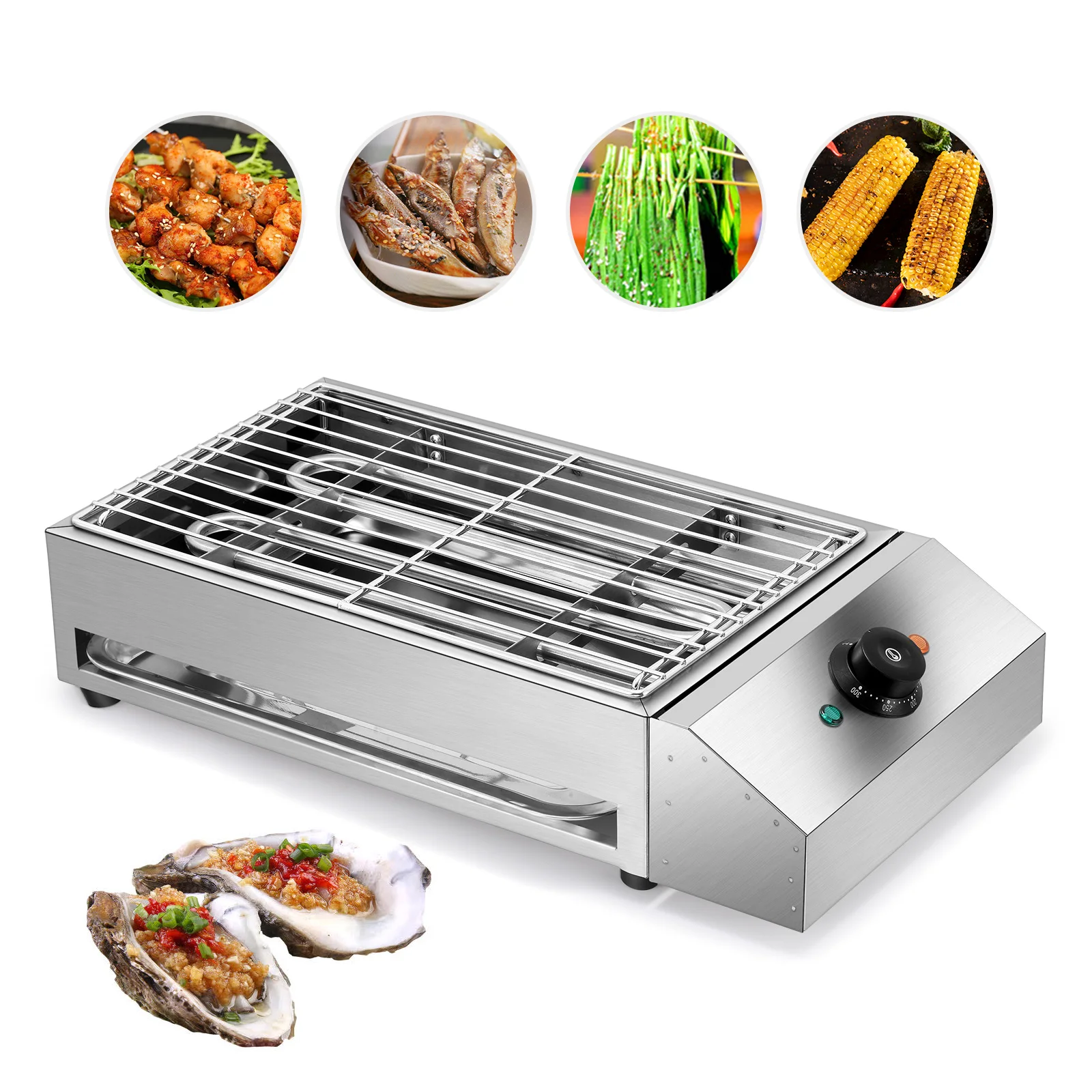 Electric Grill Portable Stainless Steel Smokeless BBQ Grill Countertop Barbecue Oven For Indoor Outdoor Adjustable Temperature
Electric Grill Portable Stainless Steel Smokeless BBQ Grill Countertop Barbecue Oven For Indoor Outdoor Adjustable Temperature