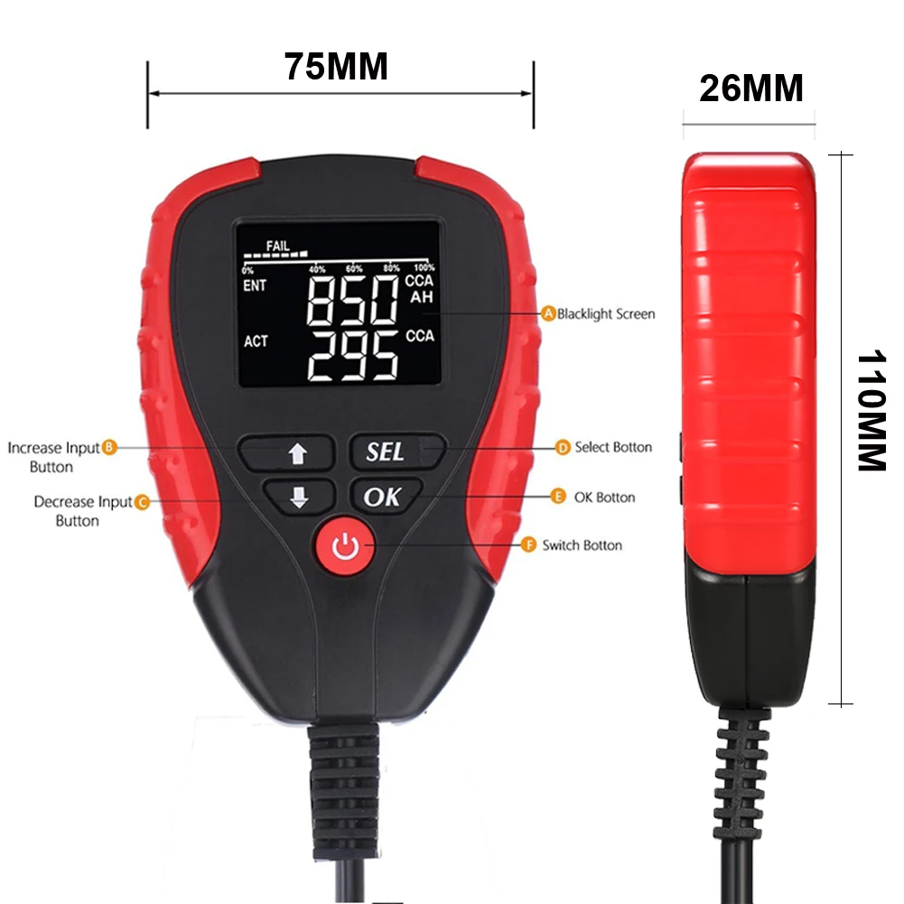 Car Digital 12V Battery Tester Automotive Battery Electronic Load Battery Meter Analyze Diagnostic Tool Car Battery Tester
Car Digital 12V Battery Tester Automotive Battery Electronic Load Battery Meter Analyze Diagnostic Tool Car Battery Tester