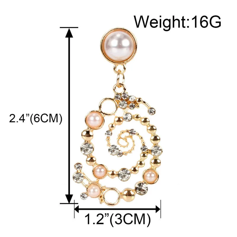 Korean Rhinestone Imitation Pearl Spiral Fashion Earrings Personality Retro Temperament Female Alloy Earrings
Korean Rhinestone Imitation Pearl Spiral Fashion Earrings Personality Retro Temperament Female Alloy Earrings