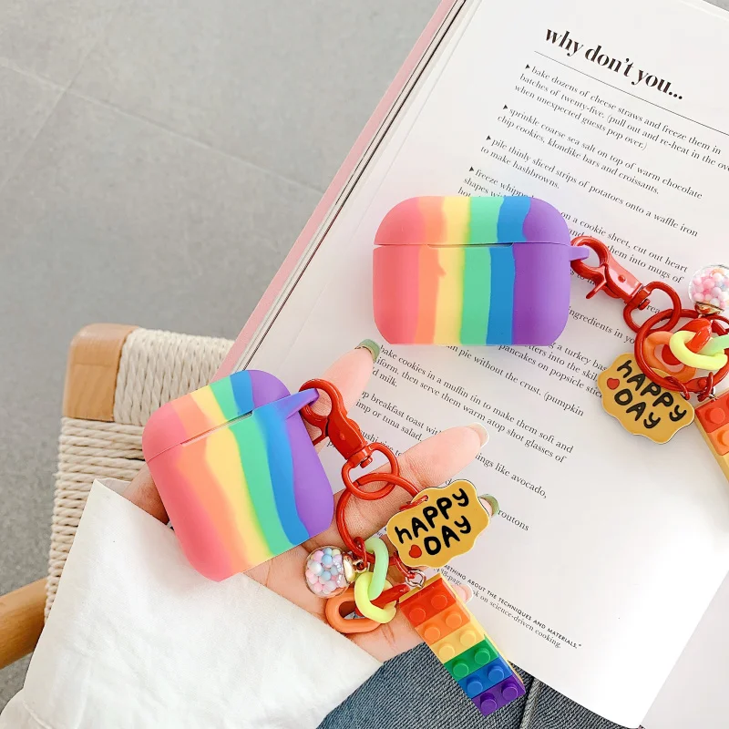 Soft Silicon Case For Airpods 1 2 Rainbow colors Earphone Protective Cover Waterproof for Apple airpods pro Headset Accessories
Soft Silicon Case For Airpods 1 2 Rainbow colors Earphone Protective Cover Waterproof for Apple airpods pro Headset Accessories