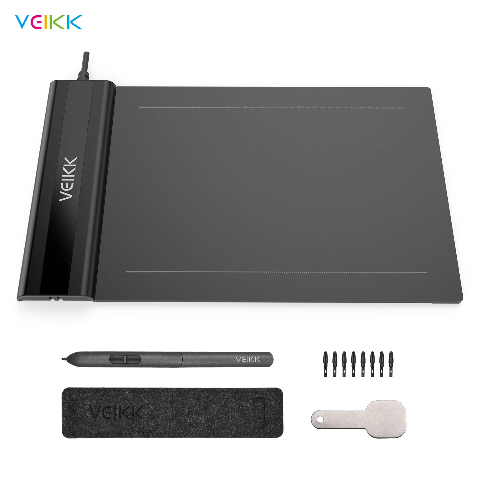 Графический планшет VEIKK S640, 6x4 дюйма, Ультратонкий Новый цифровой планшет для рисования с безбатарейным стилусом, 8192 уровней давления
Графический планшет VEIKK S640, 6x4 дюйма, Ультратонкий Новый цифровой планшет для рисования с безбатарейным стилусом, 8192 уровней давления