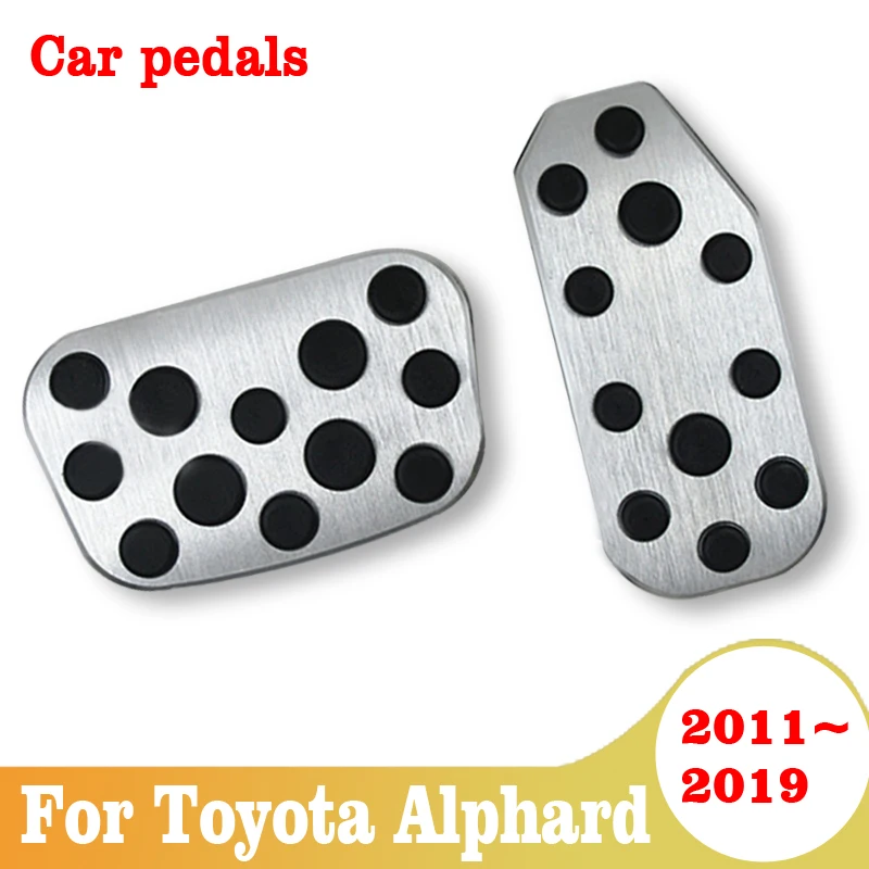 Накладки на педаль тормоза из нержавеющей стали для Toyota Alphard 2011 2019 нескользящие