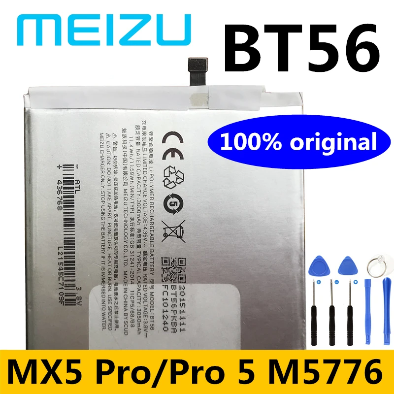 Original 3050mAh BT56 Battery For Meizu MX5 Pro / Pro 5 Pro5 M5776 BT56 BT 56 Cell Phone Batteries High Quality
Original 3050mAh BT56 Battery For Meizu MX5 Pro / Pro 5 Pro5 M5776 BT56 BT 56 Cell Phone Batteries High Quality