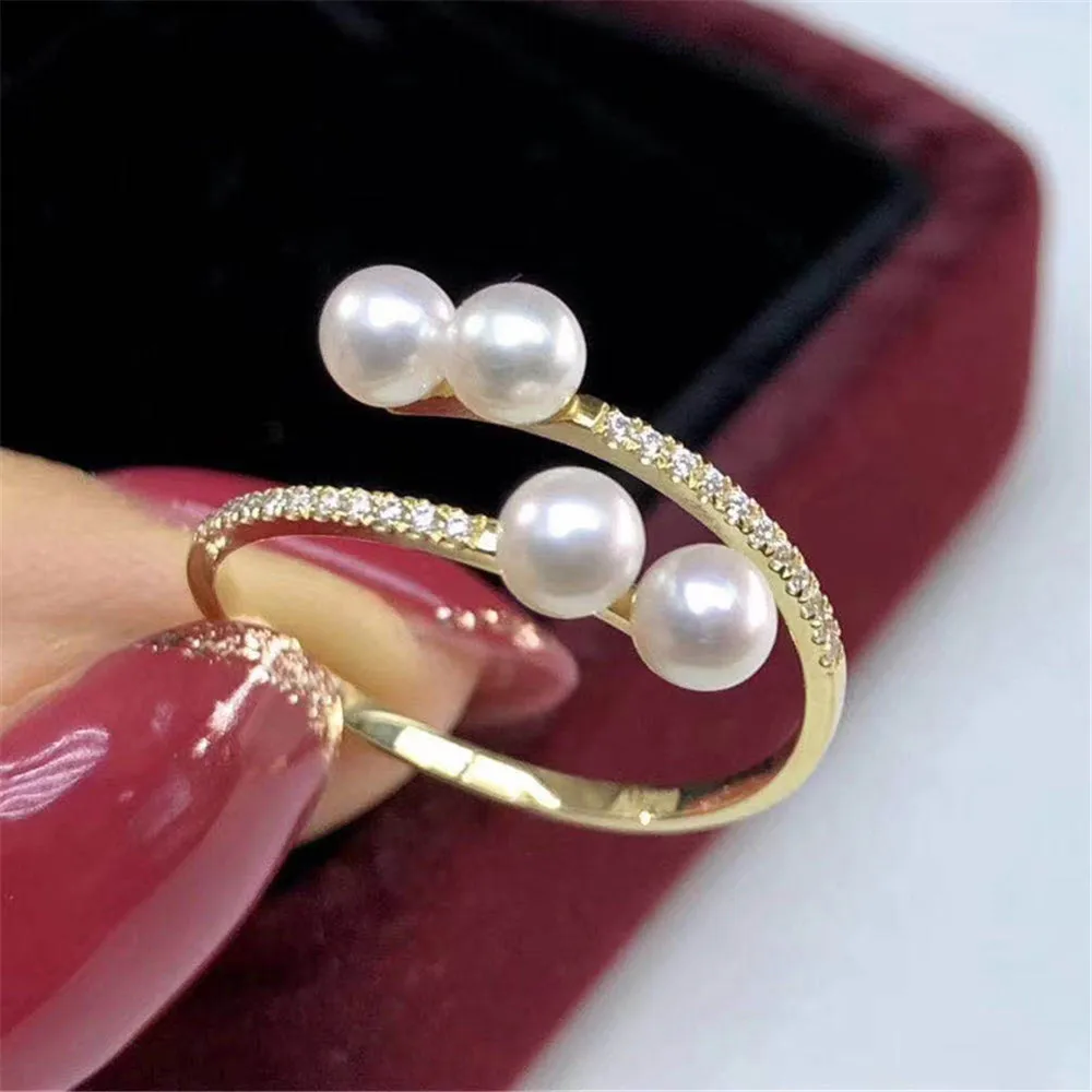 Ring Mount Pearl Accessories Adjustable Size 925 Sterling Silver Ring Jewelry DIY No Pearl
Ring Mount Pearl Accessories Adjustable Size 925 Sterling Silver Ring Jewelry DIY No Pearl