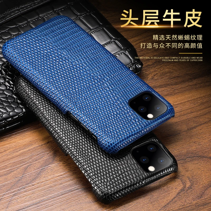 На заказ настоящая ящерица кожа задняя крышка для iPhone 11 Pro Max XS XR X бизнес чехол