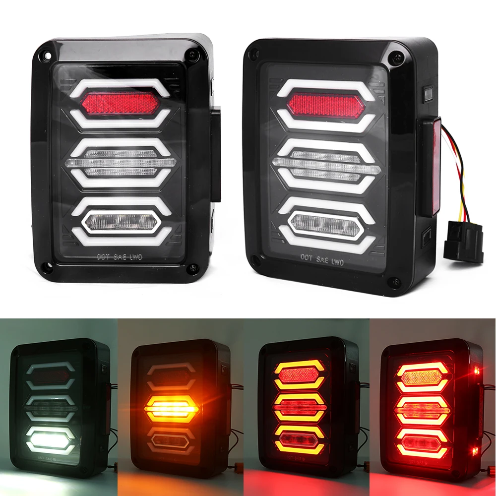 2x Led Taillight Brake/Reverse/Parking Rear Lamp with DRL For Jeep Wrangler JK JKU Sports, Sahara, Freedom Rubicon 2007 - 2017
2x Led Taillight Brake/Reverse/Parking Rear Lamp with DRL For Jeep Wrangler JK JKU Sports, Sahara, Freedom Rubicon 2007 - 2017