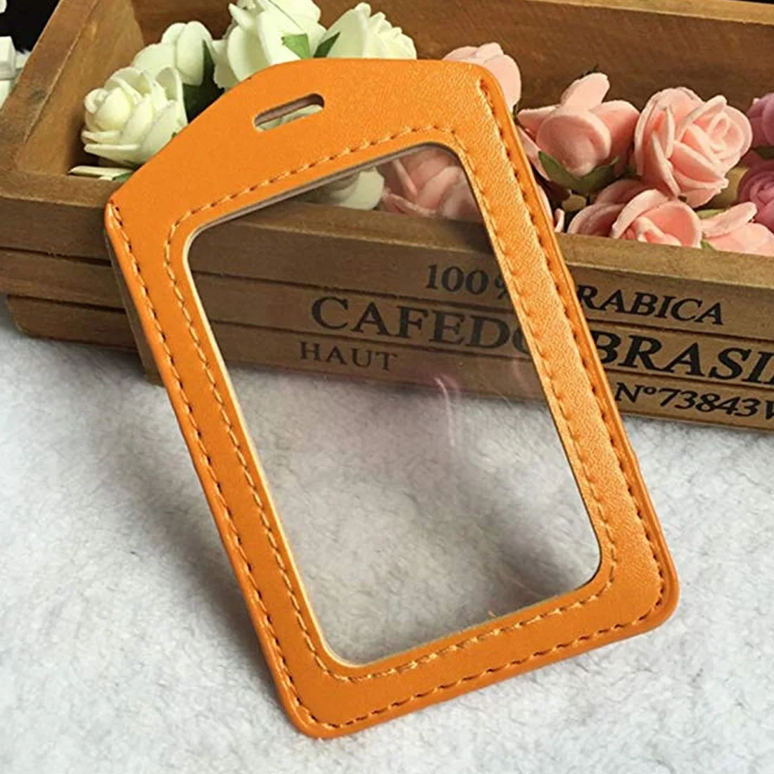 PU Leather material double card sleeve ID Badge Case Clear Bank Credit Card Badge Holder Clear and Color Border Lanyard Holes
PU Leather material double card sleeve ID Badge Case Clear Bank Credit Card Badge Holder Clear and Color Border Lanyard Holes