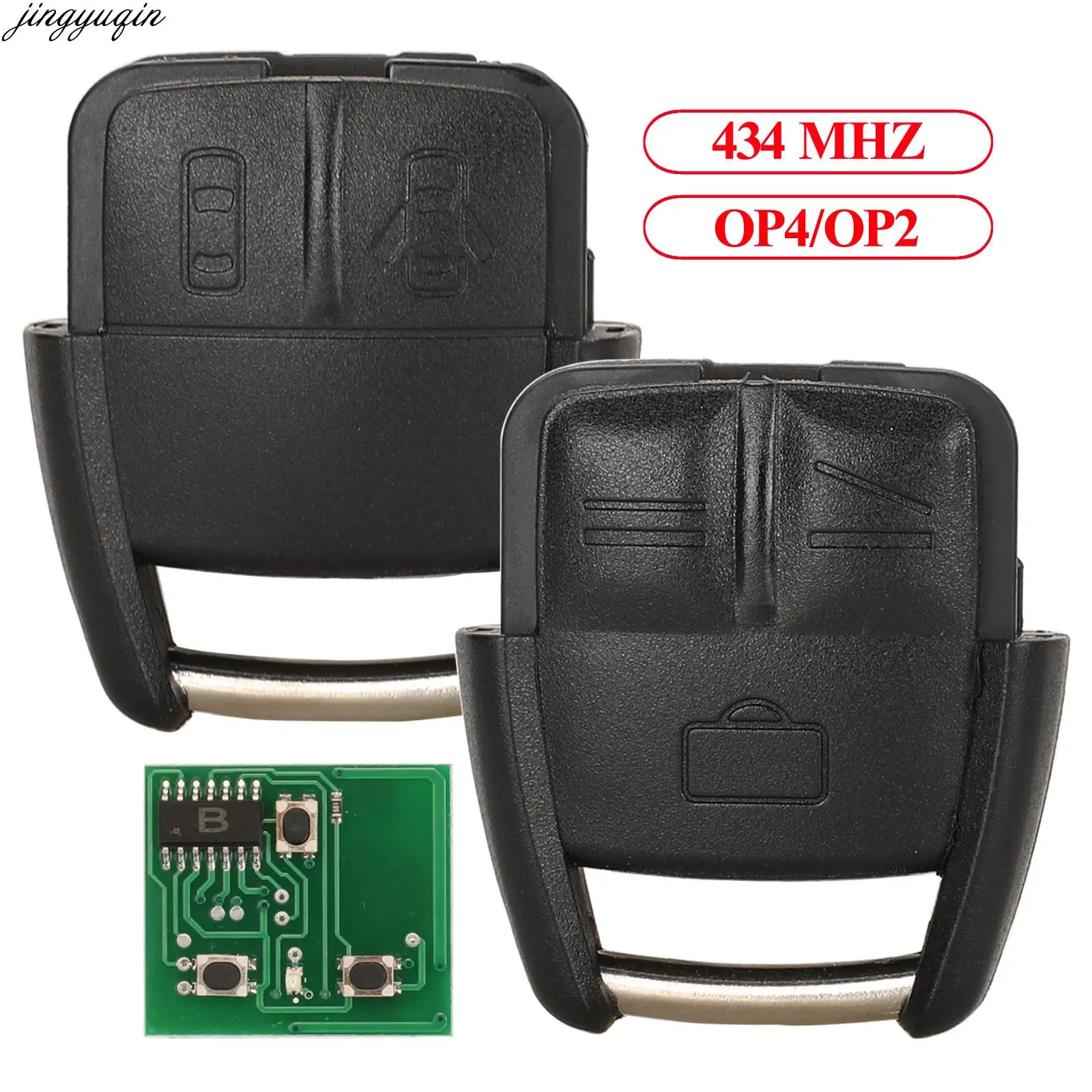 Фото Jingyuqin Автомобильный ключ дистанционного управления 434 МГц OP4/OP2 для Opel Omega 2001-2003 Vectra