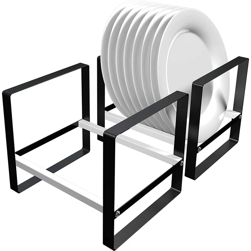Black Metal Plate Holder Cabinet Organizer, Removable Dish Drying Rack For Kitchen Counter, Pantry, RV, Set Of 2
Black Metal Plate Holder Cabinet Organizer, Removable Dish Drying Rack For Kitchen Counter, Pantry, RV, Set Of 2