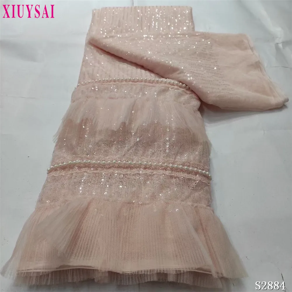African Lace Fabric 2021 Pink Nigerian Lace Fabric High Quality French 3D Beads Tulle Lace Fabric For Wedding Dress
African Lace Fabric 2021 Pink Nigerian Lace Fabric High Quality French 3D Beads Tulle Lace Fabric For Wedding Dress