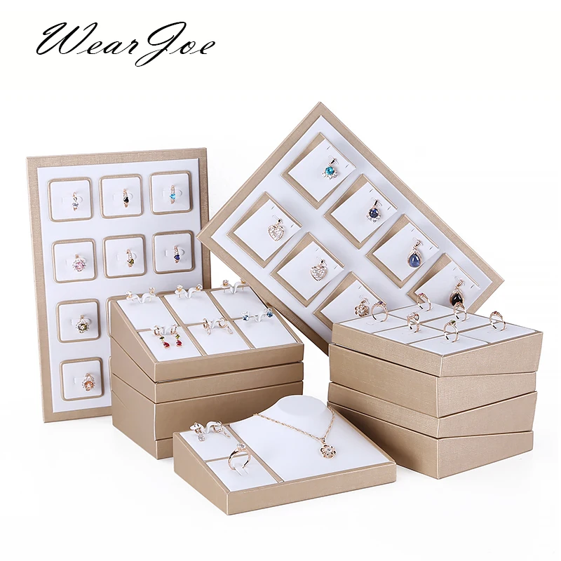 White PU Leather Ring Stud Earrings Display Holder Showcase Bangle Stand Tray Pendant Necklace Chain Set Jewelry Organizer Rack
White PU Leather Ring Stud Earrings Display Holder Showcase Bangle Stand Tray Pendant Necklace Chain Set Jewelry Organizer Rack