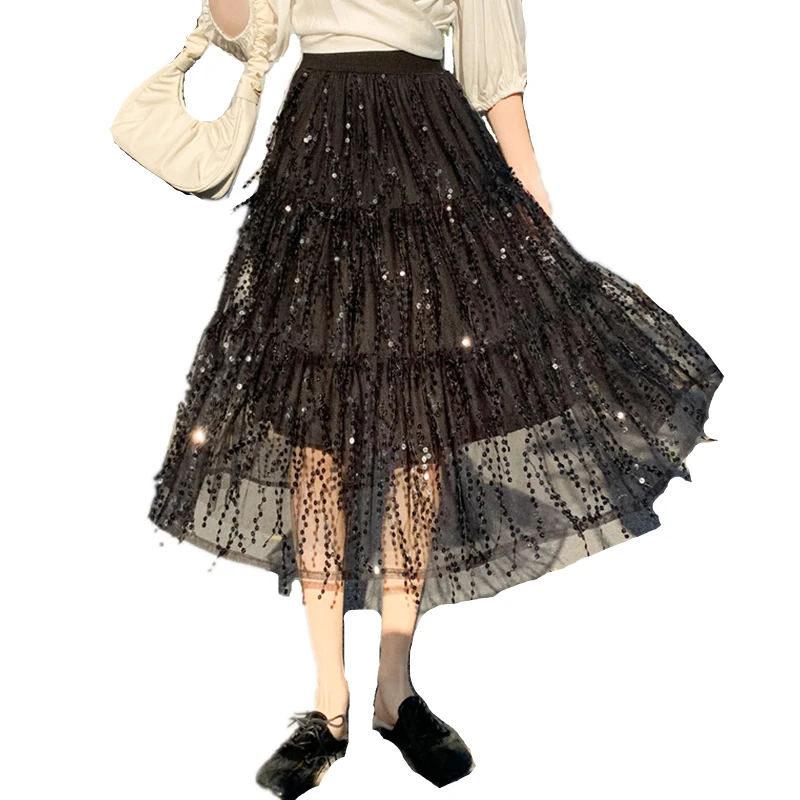 2021 New Arrival Spring Summer Women High Waist Slim Long Skirt High-end Custom Gorgeous Sequins Tassel Mesh Skirt
2021 New Arrival Spring Summer Women High Waist Slim Long Skirt High-end Custom Gorgeous Sequins Tassel Mesh Skirt
