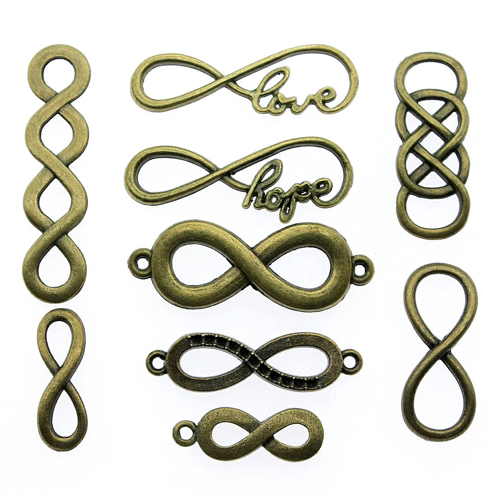 20pcs Infinity Charms Antique Bronze Color Infinity Charms Pendants For Bracelets Infinity Connector Charms Making Jewelry
20pcs Infinity Charms Antique Bronze Color Infinity Charms Pendants For Bracelets Infinity Connector Charms Making Jewelry