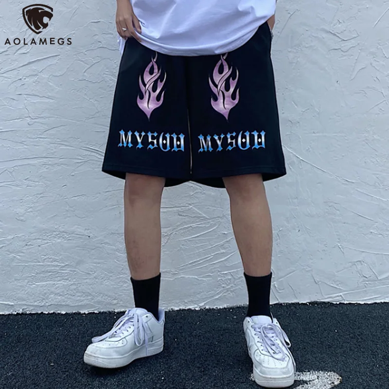 Aolamegs Men's Shorts Diablo Flame Letter Print Casual Shorts Summer Gothic Hip Hop Sweatpants High Street Streetwear Pants Male
Aolamegs Men's Shorts Diablo Flame Letter Print Casual Shorts Summer Gothic Hip Hop Sweatpants High Street Streetwear Pants Male