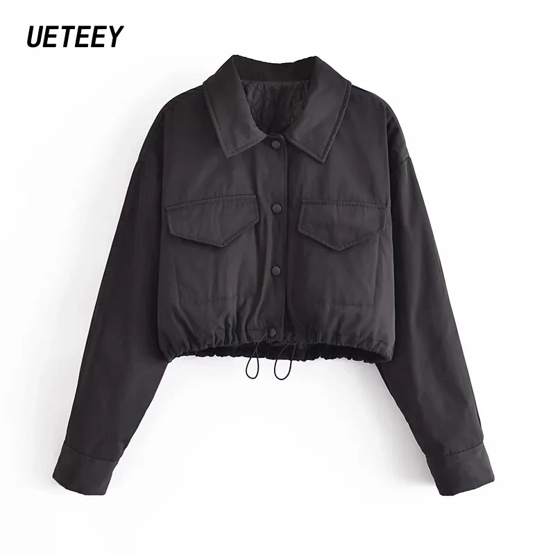 Za Women's Jacket Pockets Coat Parkas Padded Cropped Tops Female Winter Baseball BF Outerwear Woman's Coat TRF Button Parka 2021
Za Women's Jacket Pockets Coat Parkas Padded Cropped Tops Female Winter Baseball BF Outerwear Woman's Coat TRF Button Parka 2021