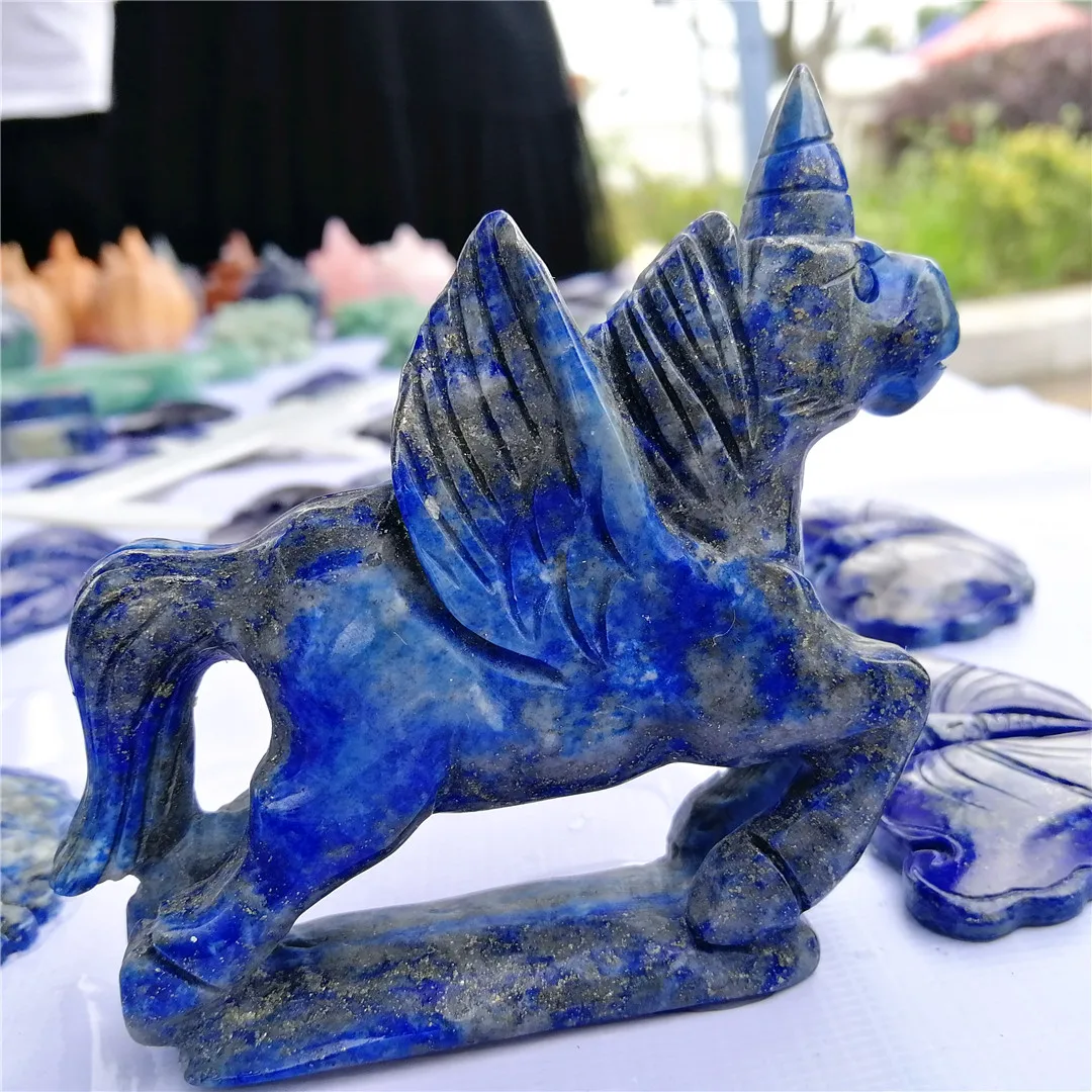 75-80mm High quality Natural Lapis Lazuli stone Crystal Quartz Cravings Animal Crystal Unicorn Angel God for Healing decor
75-80mm High quality Natural Lapis Lazuli stone Crystal Quartz Cravings Animal Crystal Unicorn Angel God for Healing decor
