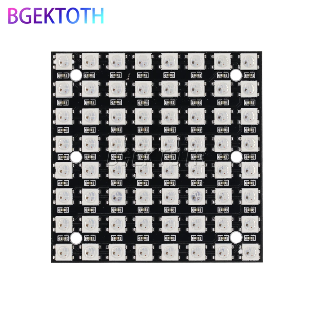 WS2812 LED 5050 RGB 8x 8 СВЕТОДИОДНЫЙ матричный Новый WS2812B 8*8 64-битный полноцветный 5050 RGB светодиодный панельный светильник
WS2812 LED 5050 RGB 8x 8 СВЕТОДИОДНЫЙ матричный Новый WS2812B 8*8 64-битный полноцветный 5050 RGB светодиодный панельный светильник