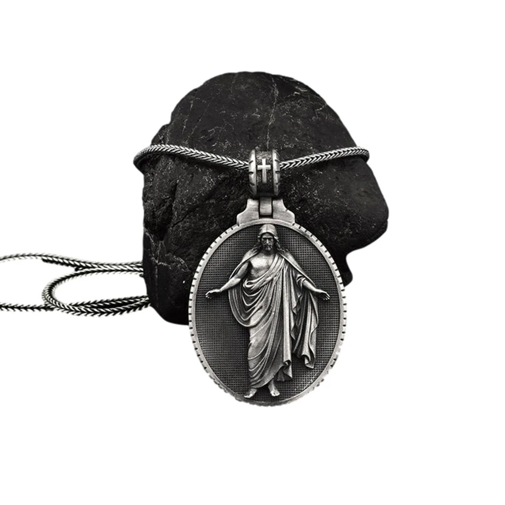 Catholic Jesus Medal Pendant European and American style retro religious accessories ins style religious men's necklace
Catholic Jesus Medal Pendant European and American style retro religious accessories ins style religious men's necklace
