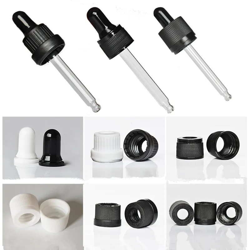 50pcs Plastic Black/White Screw Press Dropper Cover Cap With Glass Pipette For 5/10/15/20/30/50/100ml Essential Oil Bottles
50pcs Plastic Black/White Screw Press Dropper Cover Cap With Glass Pipette For 5/10/15/20/30/50/100ml Essential Oil Bottles