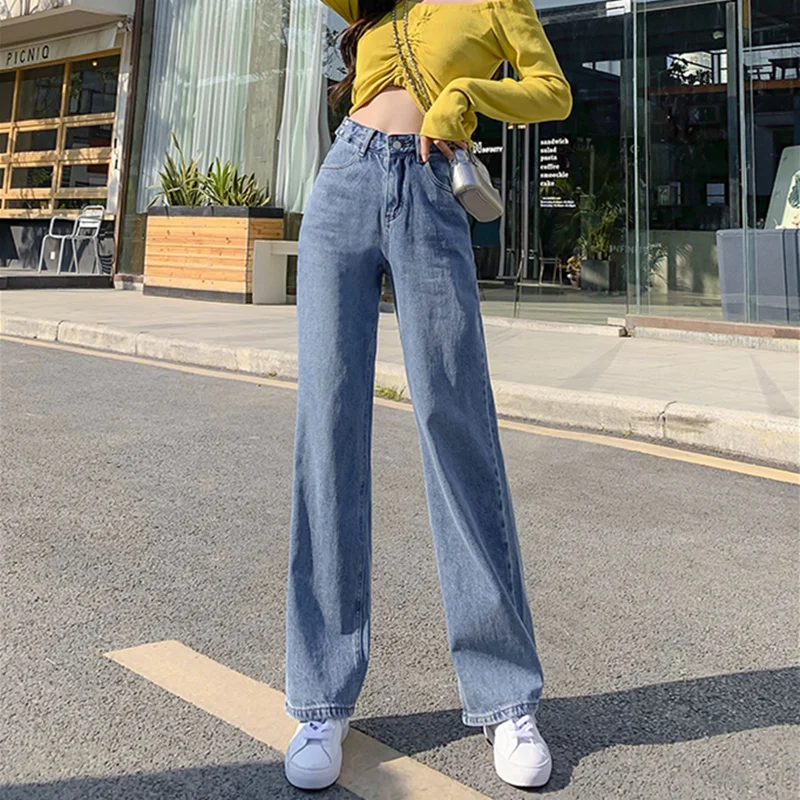 Woman Jeans High Waist Clothes Wide Leg Denim Clothing Blue Streetwear Vintage Quality 2020 Fashion Harajuku Straight Pants
Woman Jeans High Waist Clothes Wide Leg Denim Clothing Blue Streetwear Vintage Quality 2020 Fashion Harajuku Straight Pants