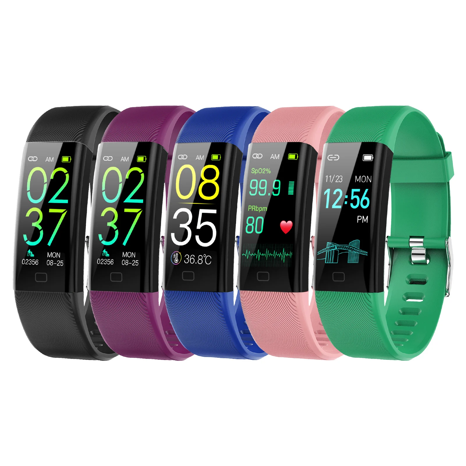 F07T Smart Watch Bracelet Multi Interface Heart Rate Temperature Bracelet Pulse Oximeter High Temperature Alarm Exercise Tracker
F07T Smart Watch Bracelet Multi Interface Heart Rate Temperature Bracelet Pulse Oximeter High Temperature Alarm Exercise Tracker