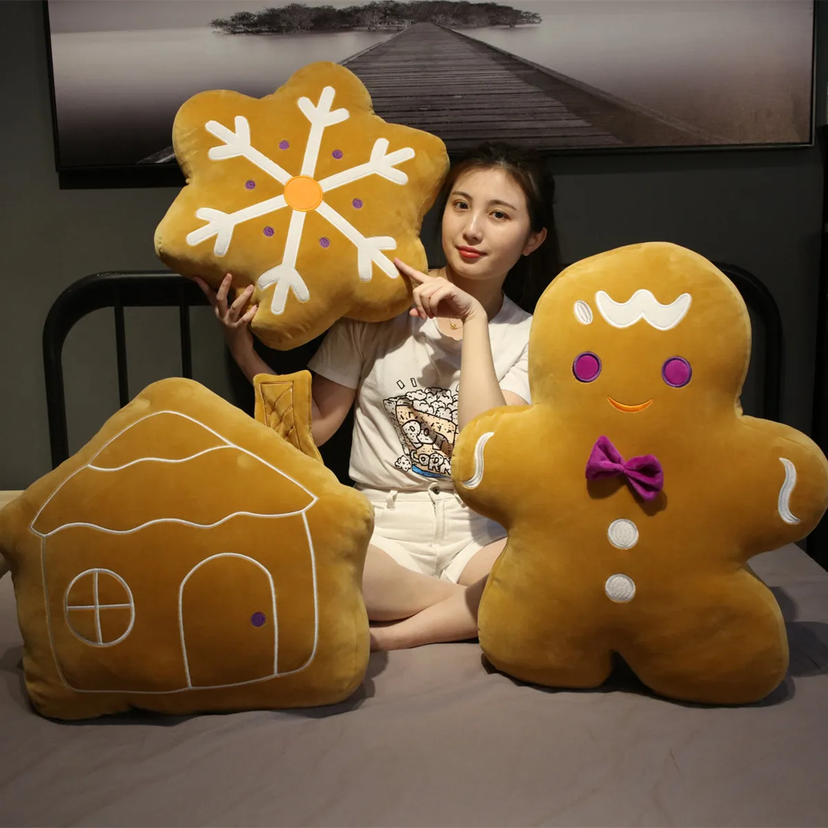 Cartoon Gingerbread Man Plush Toys Biscuit Man Stuffed Soft Snowman Cute Pillow Cushion Kawaii Xmas Birthday GIft for Kids Baby
Cartoon Gingerbread Man Plush Toys Biscuit Man Stuffed Soft Snowman Cute Pillow Cushion Kawaii Xmas Birthday GIft for Kids Baby