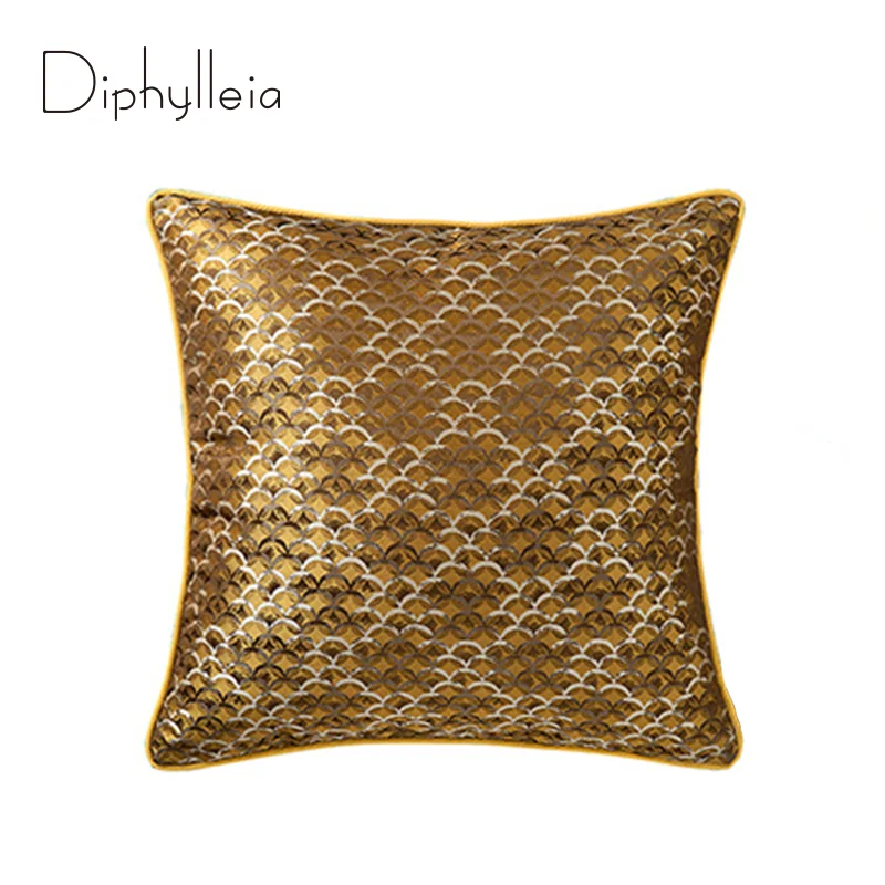 

Diphylleia Havana Style Cushion Cover Gorgeous Yellow Brown Geometry Luxury Living Room Couch Sofa Bedroom Pillowcase 45x45cm