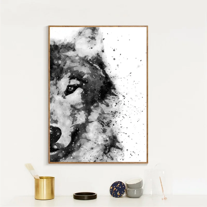 Wolf Forest Animal Print Black and White Canvas Painting Picture Modern Abstract Wall Art Poster for Living Room Decorating
Wolf Forest Animal Print Black and White Canvas Painting Picture Modern Abstract Wall Art Poster for Living Room Decorating