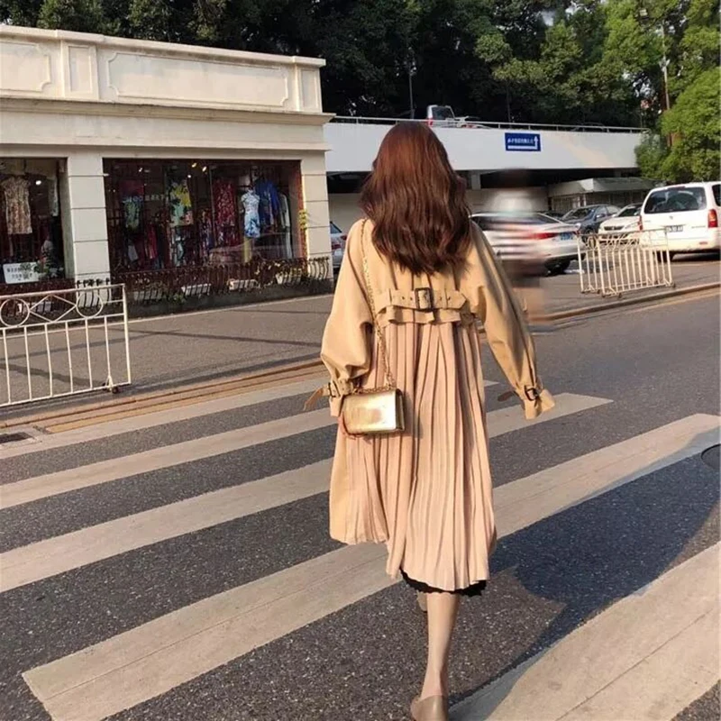 Spring Trench Coat Female 2019 long outwear Women's Thin Chiffon splice Coat loose overcoat Woman Fashion Feminino Windbreaker 
Spring Trench Coat Female 2019 long outwear Women's Thin Chiffon splice Coat loose overcoat Woman Fashion Feminino Windbreaker