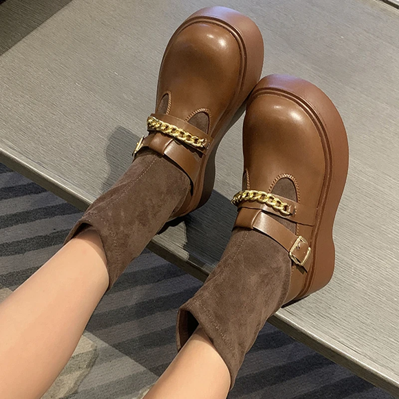 Women New Winter Boots 2022 Chelsea Platform Botas Chunky Chain Wedges Fashion Boots Slip-on Short Plush Ankle Mujer Chaussures 
Women New Winter Boots 2022 Chelsea Platform Botas Chunky Chain Wedges Fashion Boots Slip-on Short Plush Ankle Mujer Chaussures