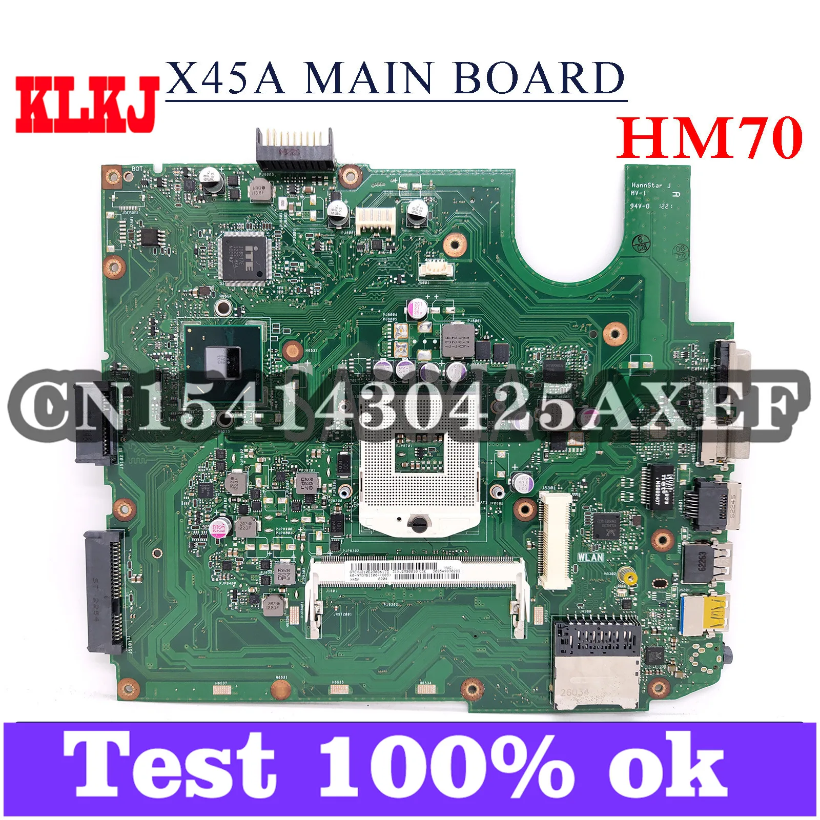 Материнская плата KLKJ X45A для ноутбука ASUS X45A, оригинальная материнская плата HM70 DDR3
Материнская плата KLKJ X45A для ноутбука ASUS X45A, оригинальная материнская плата HM70 DDR3
