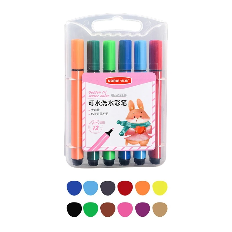 Washable Marker Pens Set Assorted Colors Drawing Brush Fine Tip Watercolor Pen N7MC
Washable Marker Pens Set Assorted Colors Drawing Brush Fine Tip Watercolor Pen N7MC