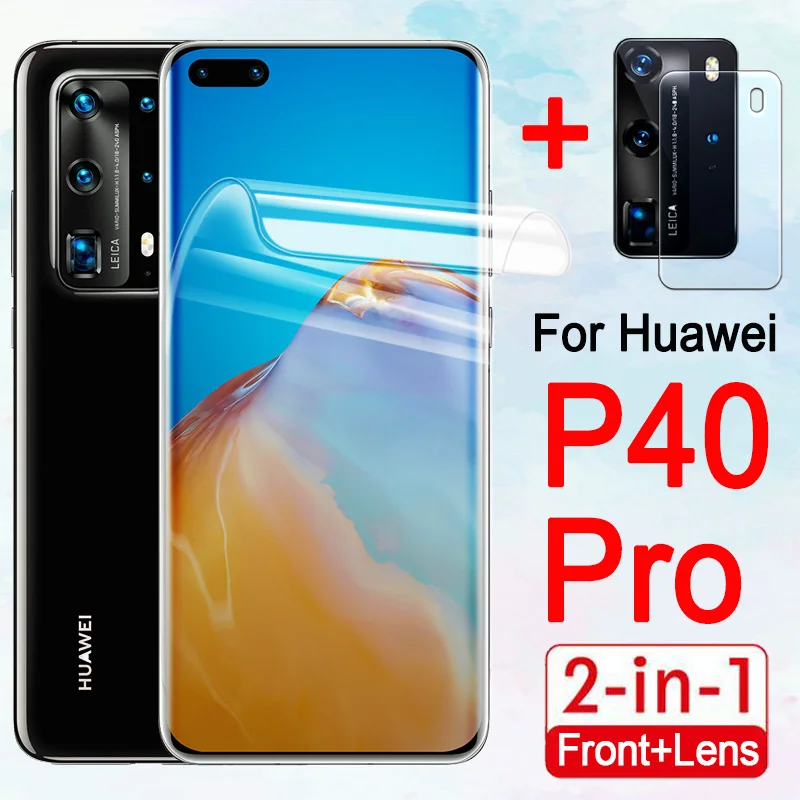 Чехол для huawei p40 pro p40pro p 40 мягкая защитная пленка телефона huwei 40pro с объективом