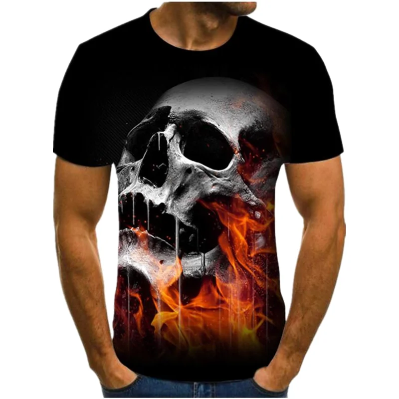 Summer New Men's 3D Printing Devil Skull T-Shirts Street Style Horror Black Main Color Harajuku Oversized O-Neck Breathable Top
Summer New Men's 3D Printing Devil Skull T-Shirts Street Style Horror Black Main Color Harajuku Oversized O-Neck Breathable Top