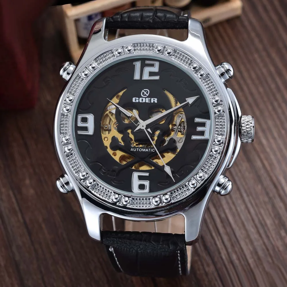 Fashion Large Face Skull Watches Men Automatic Mechanical Wristwatches Men Skeleton Watches Relogio Masculino Reloj Hombre
Fashion Large Face Skull Watches Men Automatic Mechanical Wristwatches Men Skeleton Watches Relogio Masculino Reloj Hombre