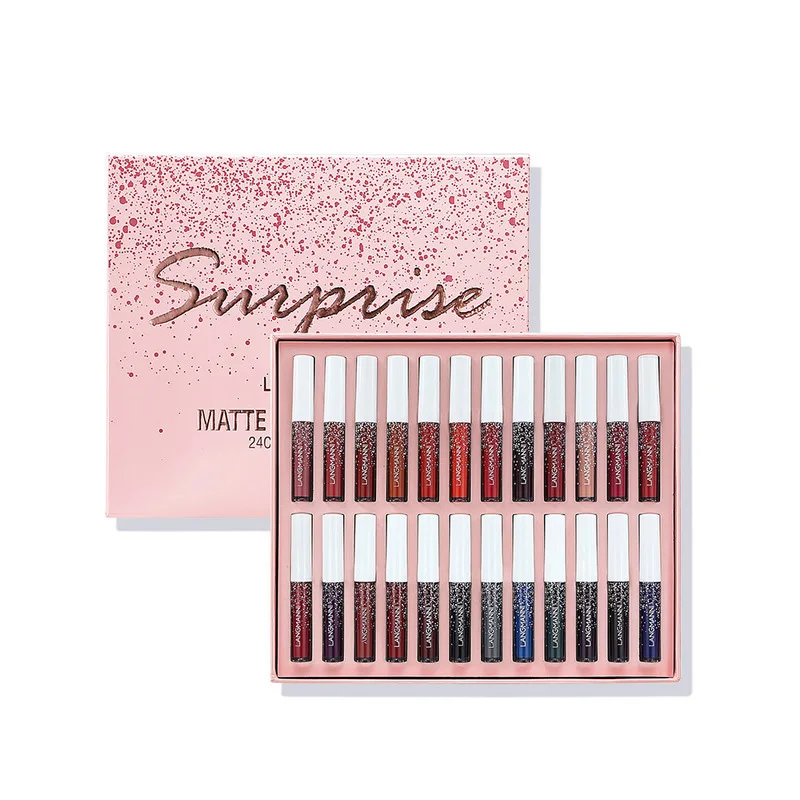 24pcs/set Matte Lip Gloss Set Waterproof Non-stick Cup Long Lasting Moisturizing Lips Glaze Tubes Velvet Lip Tint Cosmetic Set
24pcs/set Matte Lip Gloss Set Waterproof Non-stick Cup Long Lasting Moisturizing Lips Glaze Tubes Velvet Lip Tint Cosmetic Set