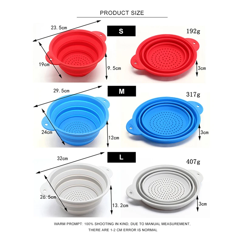 The foldable Sink Colander Strainer Basket Fruit Vegetable Washing Kitchen Tools
The foldable Sink Colander Strainer Basket Fruit Vegetable Washing Kitchen Tools