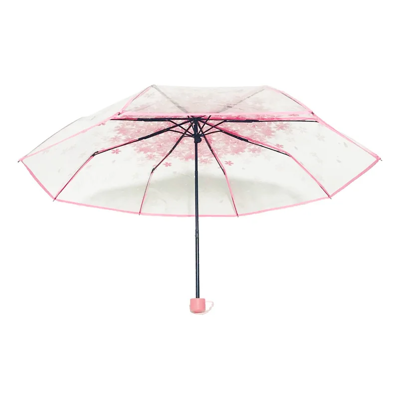 Women Transparent Umbrella Folding Umbrella Cherry Blossom Automatic Umbrella Three-fold Portable Sunny Umbrella Lady Umbrella
Women Transparent Umbrella Folding Umbrella Cherry Blossom Automatic Umbrella Three-fold Portable Sunny Umbrella Lady Umbrella