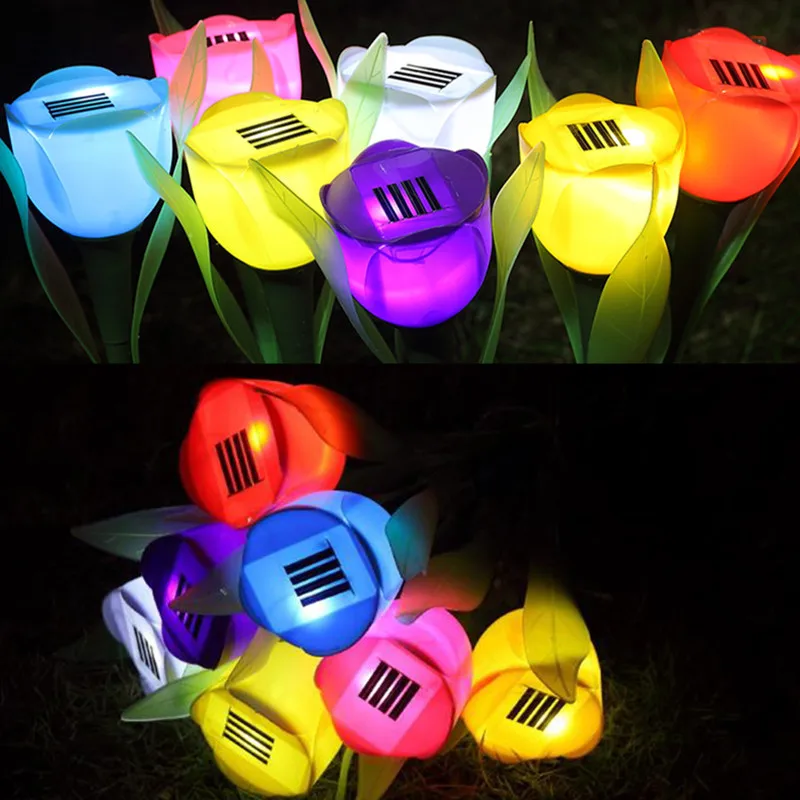 Colorful LED Solar Light Solar Power LED Lights Tulip Landscape Flower Lamp Outdoor Yard Garden Light Path Powered Tulip Lawn
Colorful LED Solar Light Solar Power LED Lights Tulip Landscape Flower Lamp Outdoor Yard Garden Light Path Powered Tulip Lawn